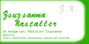 zsuzsanna mastaller business card